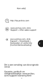 Preview for 18 page of Archos T80 WiFi Quick Start Manual