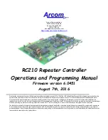 Preview for 1 page of Arcom RC210 Operation Manual