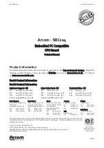 Arcom SBC104 Technical Manual preview