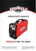 Arcoweld ArcoTig HF200P Operator'S Manual preview