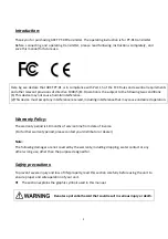 Предварительный просмотр 2 страницы Arct PT-01 Operating Instructions Manual