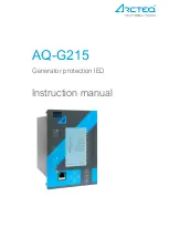 Предварительный просмотр 1 страницы Arcteq AQ-G215 Instruction Manual