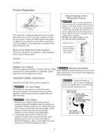 Предварительный просмотр 3 страницы Arctic Air 297096900 (0603) User Manual