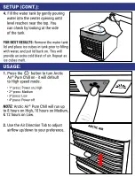 Предварительный просмотр 4 страницы Arctic Air Pure Chill 18009 Product Manual