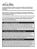 Preview for 3 page of Arctic Aire ADR70B6PC Owner'S Use And Care Manual