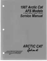 Предварительный просмотр 1 страницы Arctic Cat 1987 AFS Cheetah Service Manual