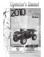 Preview for 1 page of Arctic Cat 2010 700 Diesel SD Operator'S Manual