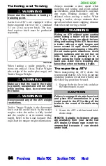 Preview for 502 page of Arctic Cat 2012 
700 i Cruiser Operator'S Manual