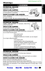 Preview for 550 page of Arctic Cat 2012 
700 i Cruiser Operator'S Manual