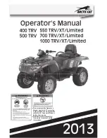 Arctic Cat 2013 1000 TRV Operator'S Manual preview