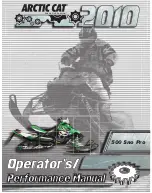 Arctic Cat 500 Sno Pro Operator'S/Performance Manual preview