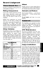 Предварительный просмотр 47 страницы Arctic Cat ATV 2005 Operator'S Manual