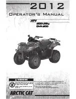 Предварительный просмотр 1 страницы Arctic Cat ATV 300 DVX Operator'S Manual