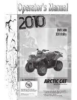 Arctic Cat DVX 300 2010 Operator'S Manual предпросмотр