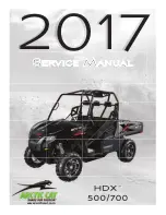 Preview for 1 page of Arctic Cat HDX 500 2017 Service Manual