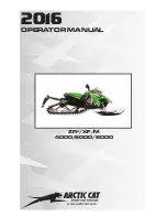 Preview for 1 page of Arctic Cat M4000 2016 Operator'S Manual