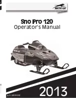 Arctic Cat Sno Pro 120 2013 Operator'S Manual preview