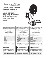 Arctic Cove MODF001 Operator'S Manual preview