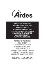 ARDES 4F04 Instructions For Use Manual предпросмотр