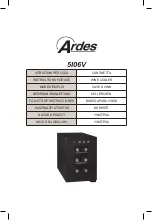 ARDES 5I06V Instructions For Use Manual preview