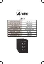 Предварительный просмотр 1 страницы ARDES 5I06V Instructions For Use Manual