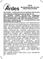 Preview for 10 page of ARDES 6210 Instructions For Use Manual