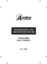 ARDES 7485 Instructions For Use Manual preview