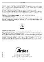 Preview for 30 page of ARDES AR1D30 Instructions For Use Manual