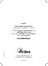 Preview for 10 page of ARDES AR1F601 Instructions For Use Manual