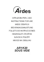 ARDES AR1K20 SOUS VIDE Instructions For Use Manual preview