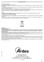 Preview for 12 page of ARDES AR1K32 Instructions For Use Manual