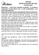 Preview for 4 page of ARDES AR1S40 Instructions For Use Manual