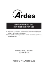 Предварительный просмотр 1 страницы ARDES AR4F07B Instructions For Use Manual