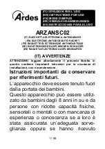 Preview for 1 page of ARDES ARZANSC02 Instructions For Use Manual