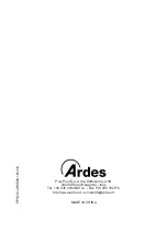 Preview for 16 page of ARDES PP1620-AR6S09 Manual