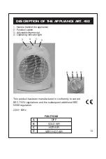 Предварительный просмотр 13 страницы ARDES Sahara 451 Instructions For Use Manual