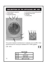 Предварительный просмотр 14 страницы ARDES Sahara 451 Instructions For Use Manual