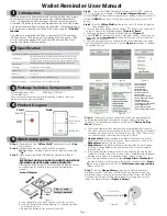 Preview for 1 page of Ardi Wallet Reminder User Manual