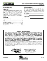 Предварительный просмотр 3 страницы Ardisam Earthquake E43WC Operator'S Manual & Parts Explosions