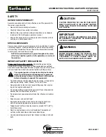 Предварительный просмотр 4 страницы Ardisam Earthquake E43WC Operator'S Manual & Parts Explosions