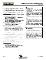 Предварительный просмотр 8 страницы Ardisam Earthquake E43WC Operator'S Manual & Parts Explosions