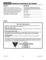 Preview for 2 page of Ardisam Earthquake MC43 Operating & Parts Manual