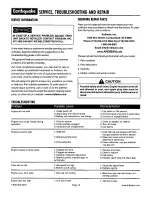 Preview for 13 page of Ardisam Earthquake MC43 Operating & Parts Manual