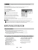 Предварительный просмотр 10 страницы Ardo DWC06E3W GB User Manual