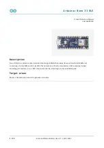 Предварительный просмотр 1 страницы Arduino ABX00030 Product Reference Manual