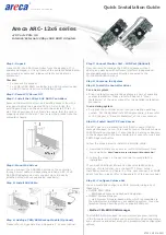 Preview for 1 page of Areca ARC-12 6 Series Quick Installation Manual