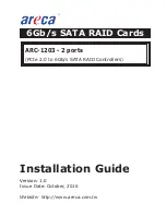 Areca ARC-1203-2i Installation Manual предпросмотр