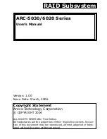 Areca ARC-5030 Series User Manual предпросмотр