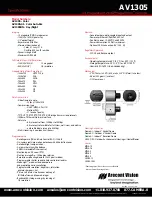 Preview for 2 page of Arecont Vision MegaVideo AV1305 Specifications