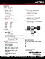 Preview for 2 page of Arecont Vision MegaVideo AV2105 Specifications